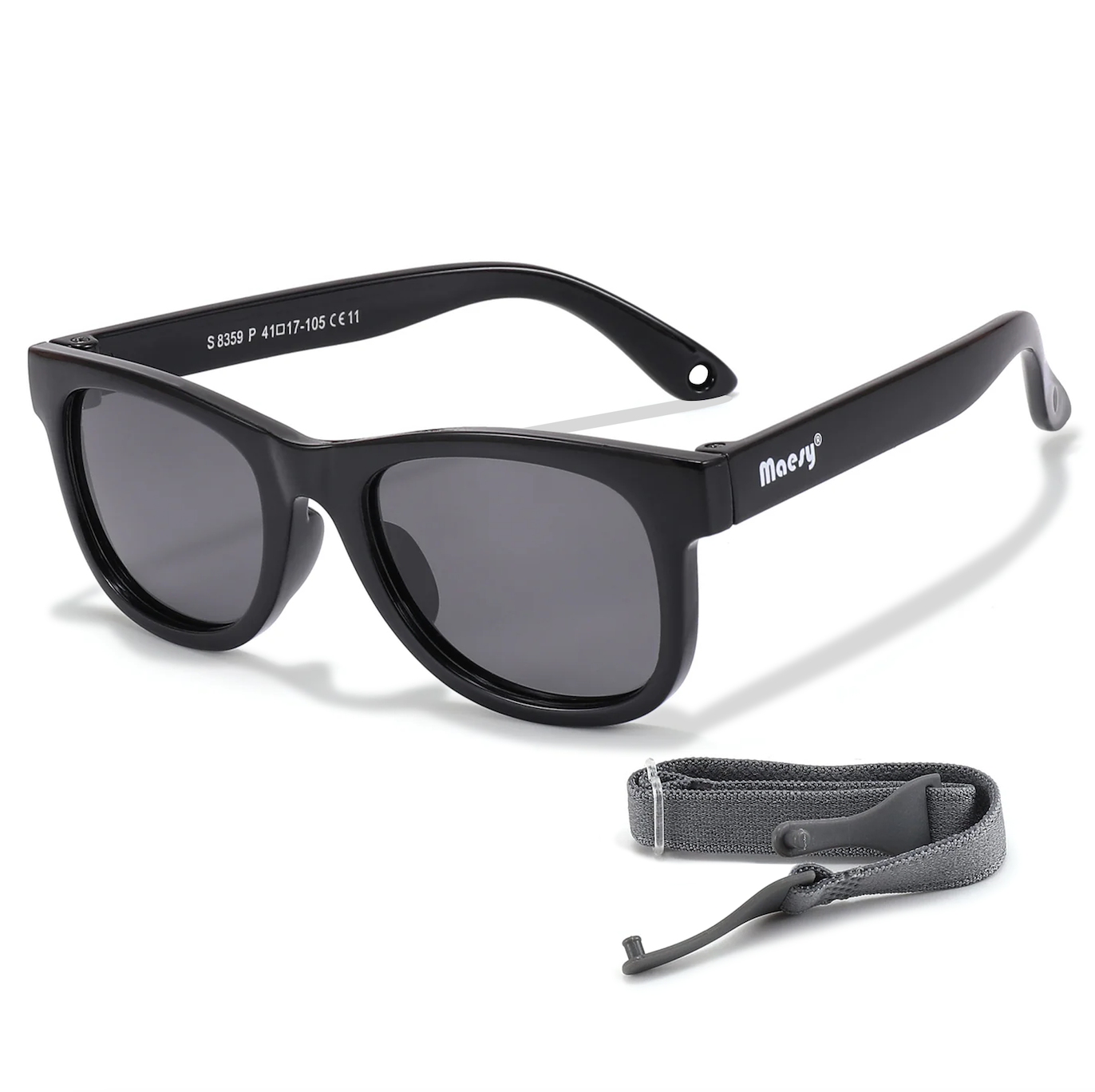 Maesy Indi babyzonnebril met UV400-bescherming en elastiek